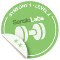 Attended a training on symfony 1 (level 2) at SensioLabs Badge