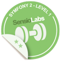 Attended a training on Symfony2 (level 1) at SensioLabs badge